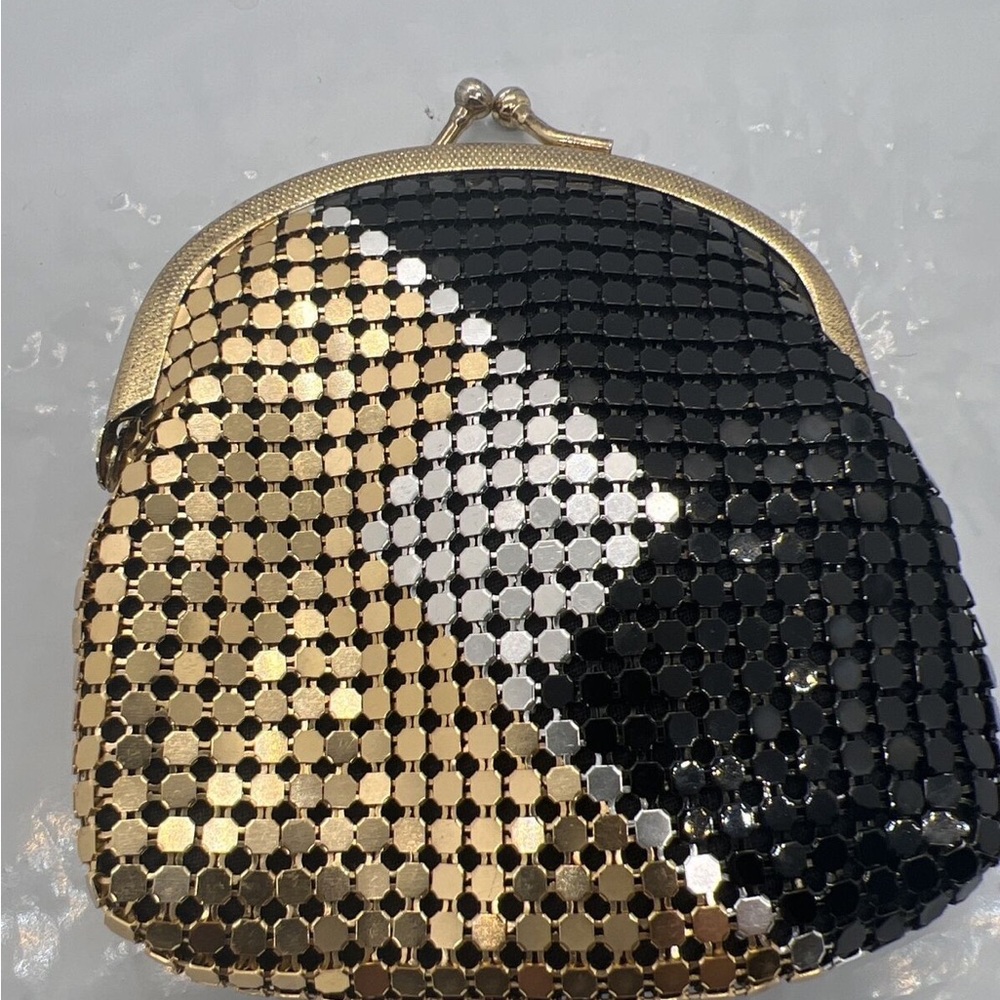 Vintage Y&S Original Evening Bag Gold and Black Sequin black shoulder chain